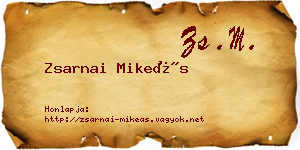 Zsarnai Mikeás névjegykártya